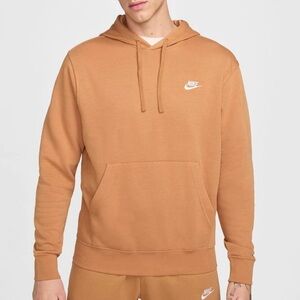 Nike Flax Brown Fleece Pullover Hoodie Men’s Medium